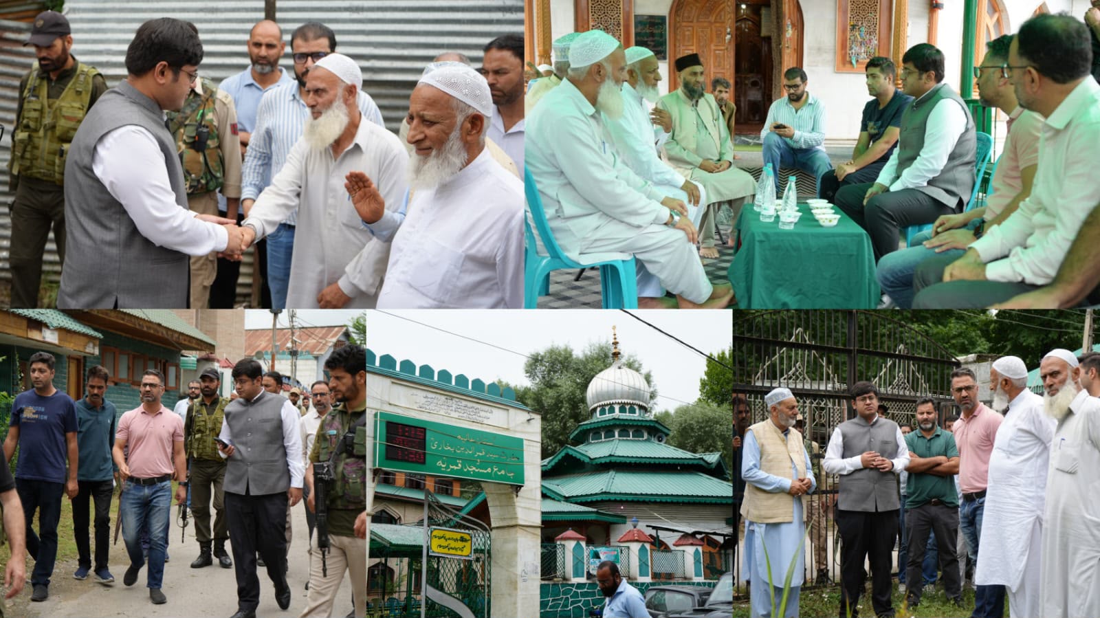 DC Ganderbal visits Shrine of Hazrat Qamar-Ud-Din Bukhari (RA), interacts with devotees and locals; reviews arrangements on occasion of Urs