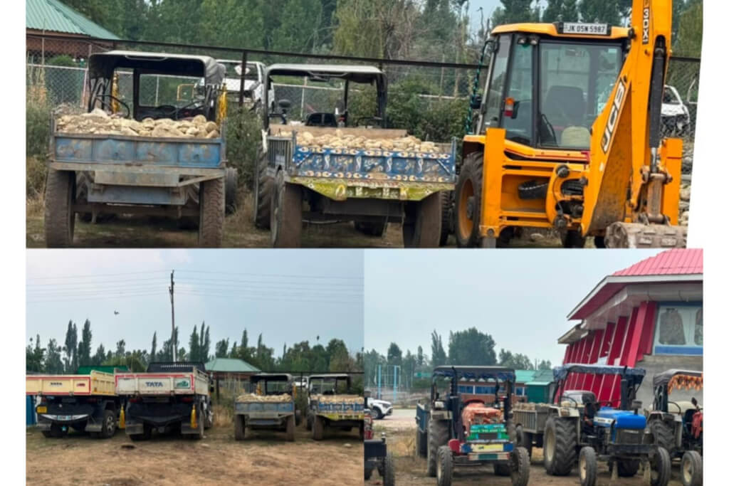 J&K Police cracks down on illegal mining in Baramulla; 12 Vehicles seized