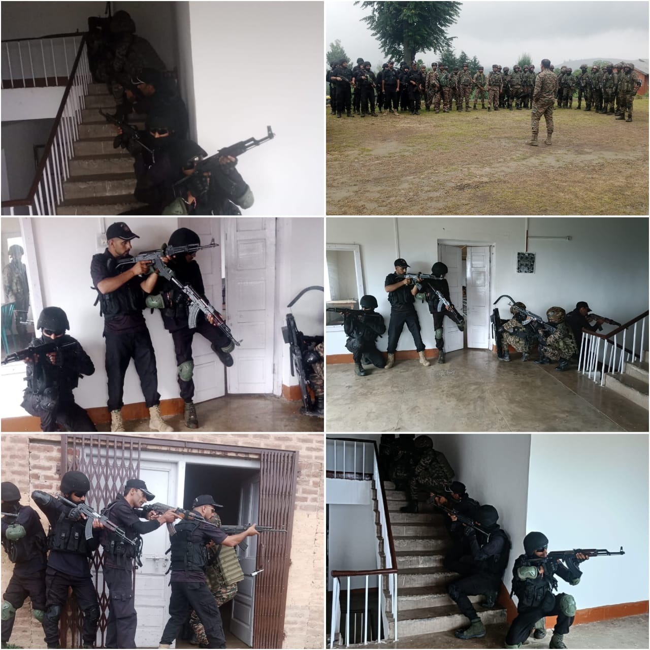 Police In Ganderbal Conducted Joint Mock Drill At Sainik School Manasbal, Pandit Colony Wussan To Strengthen Security Preparedness