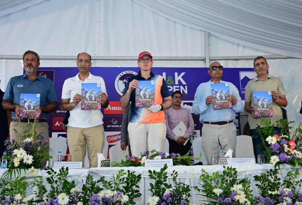 CM Omar Abdullah tees off PGTI Golf Tournament at RSGC, unveils trophy, pledges to make J&K a premier golf tourism destination