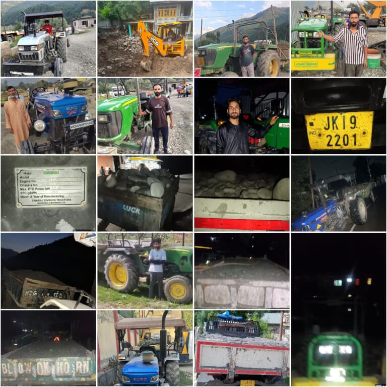 Ganderbal Police Seize 19 Vehicles in Crackdown on Illegal Mining