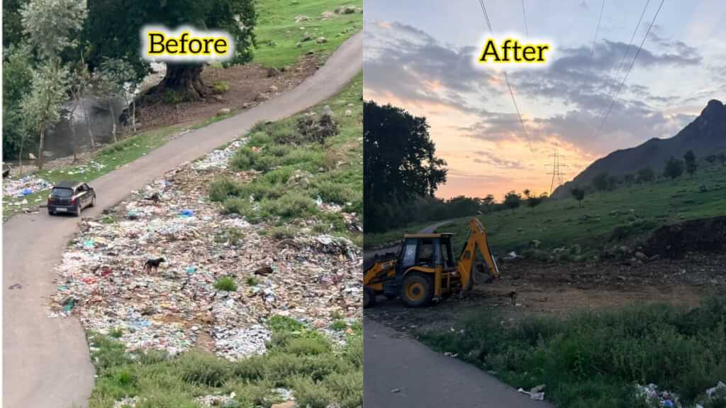 Prompt Action by ACP Ganderbal Ensures Clearance of Garbage Along Lar Canal
