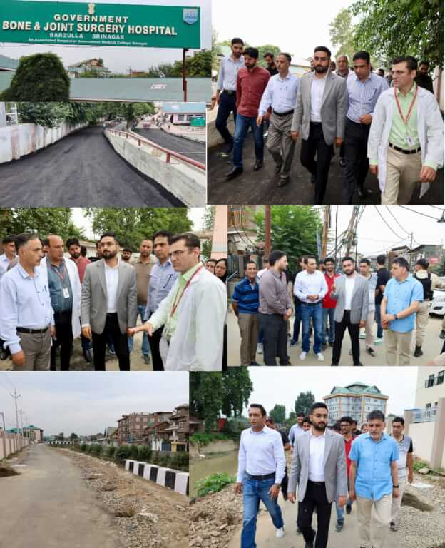 DC Srinagar inspects newly developed alternate entry gate, additional parking space at Bone & Joint Hospital