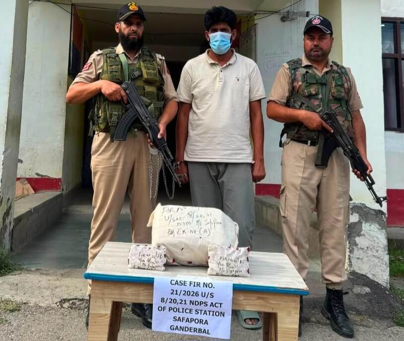 Drug Parcel Sent to Frame Husband, Wife’s Former Partner Held in Ganderbal