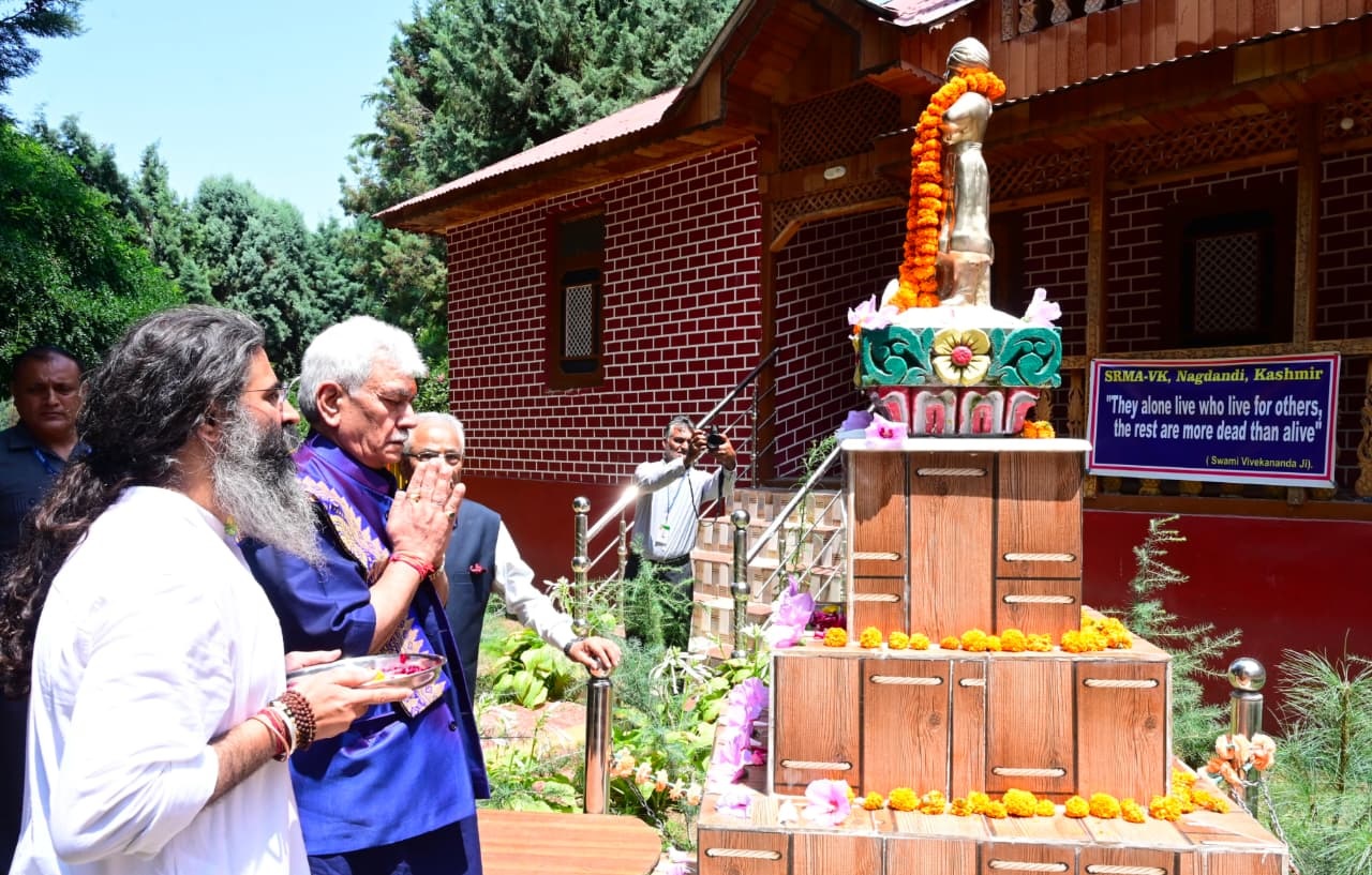 Lieutenant Governor Visits Shri Ramakrishna Mahasammelan Ashram Anantnag; Lays Foundation Stone for initiatives dedicated to heritage and cultural preservation