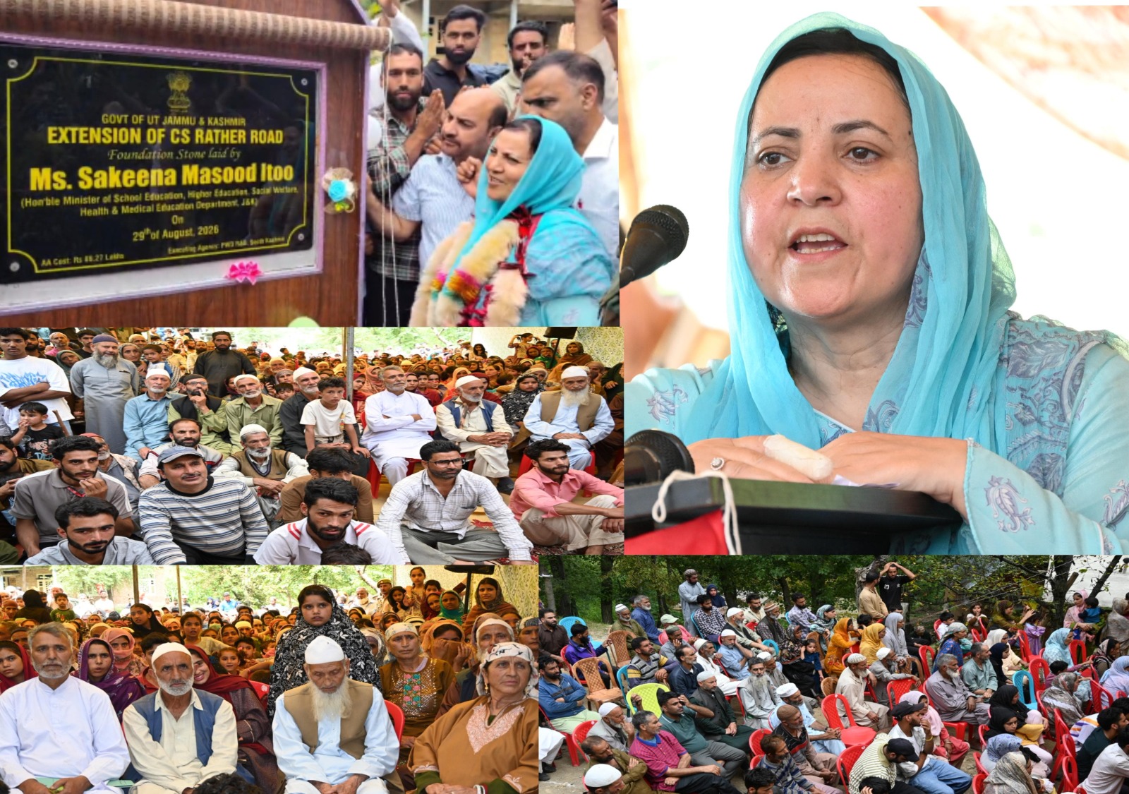 Sakeena Itoo visits Check-e-Samad, held public outreach camp;Lays foundation stone for road project at CS Rather