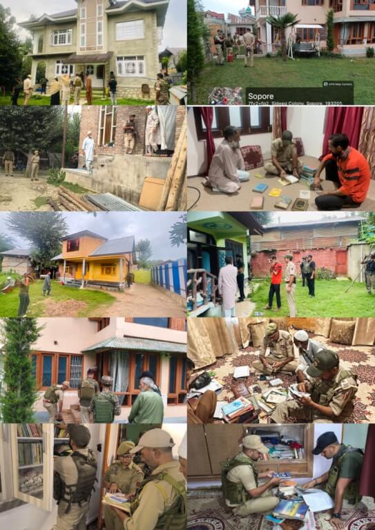 Police Conducts Searches at 26 Locations in UAPA Case Against Jamaat-e-Islami In Sopore
