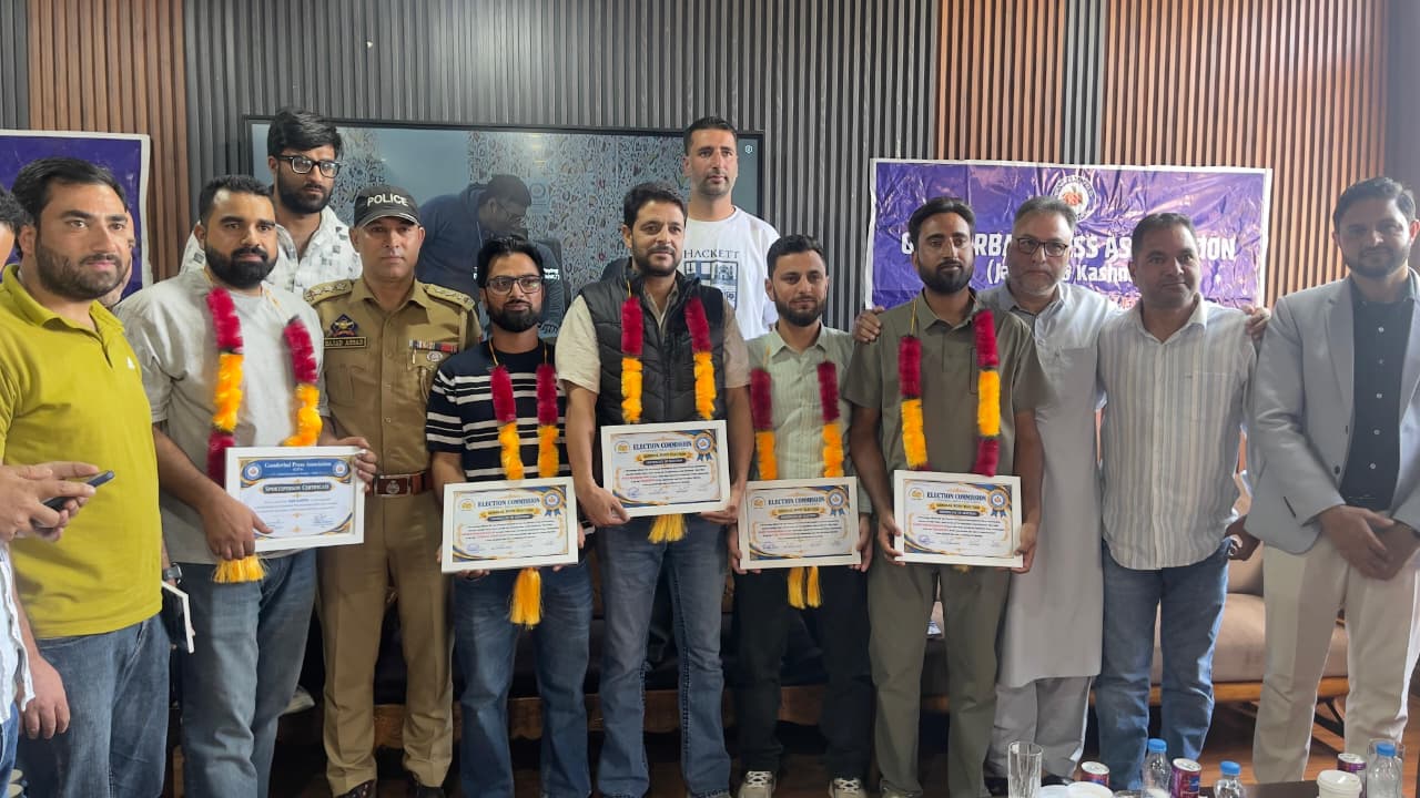 Ganderbal Press Association Elects New Office-Bearers; Ayaz Sofi Re-elected President for Second Term