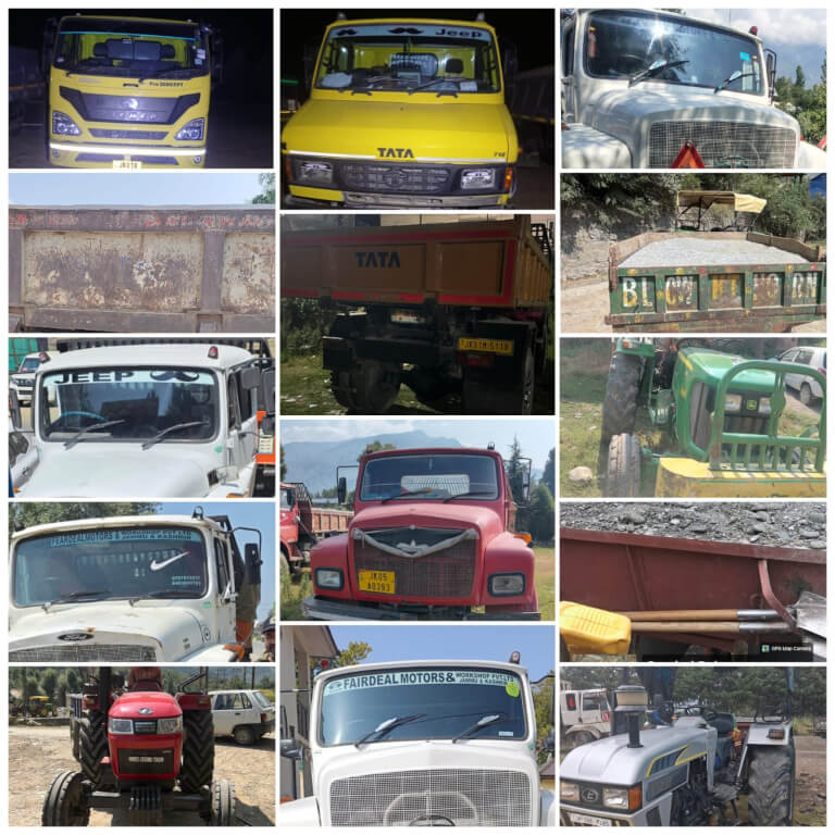 Action Against Illegal Mining Continues;J&K Police seizes 14 vehicles in Ganderbal