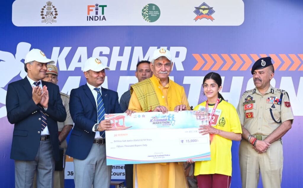 Lieutenant Governor Addresses Closing Ceremony of J&K Police’s Kashmir Marathon- Run for Unity