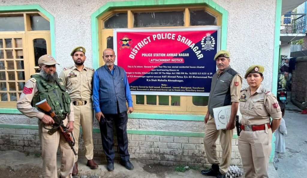 SRINAGAR POLICE ATTACHES ASSETS WORTH OVER ₹13.43 CRORE IN MAJOR CRACKDOWN ON DRUG TRAFFICKING