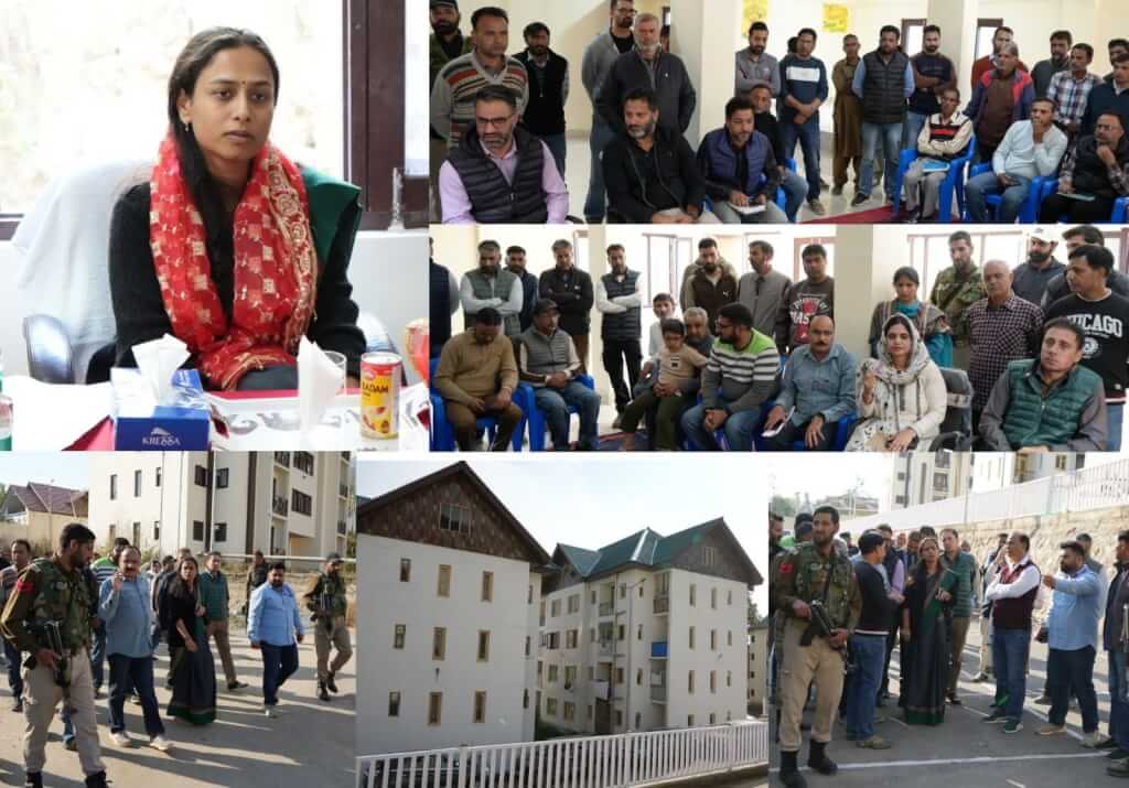 DC Ganderbal Visits Wandhama Transit Camp; Interacts with PM Package Employees, Reviews Basic Amenities