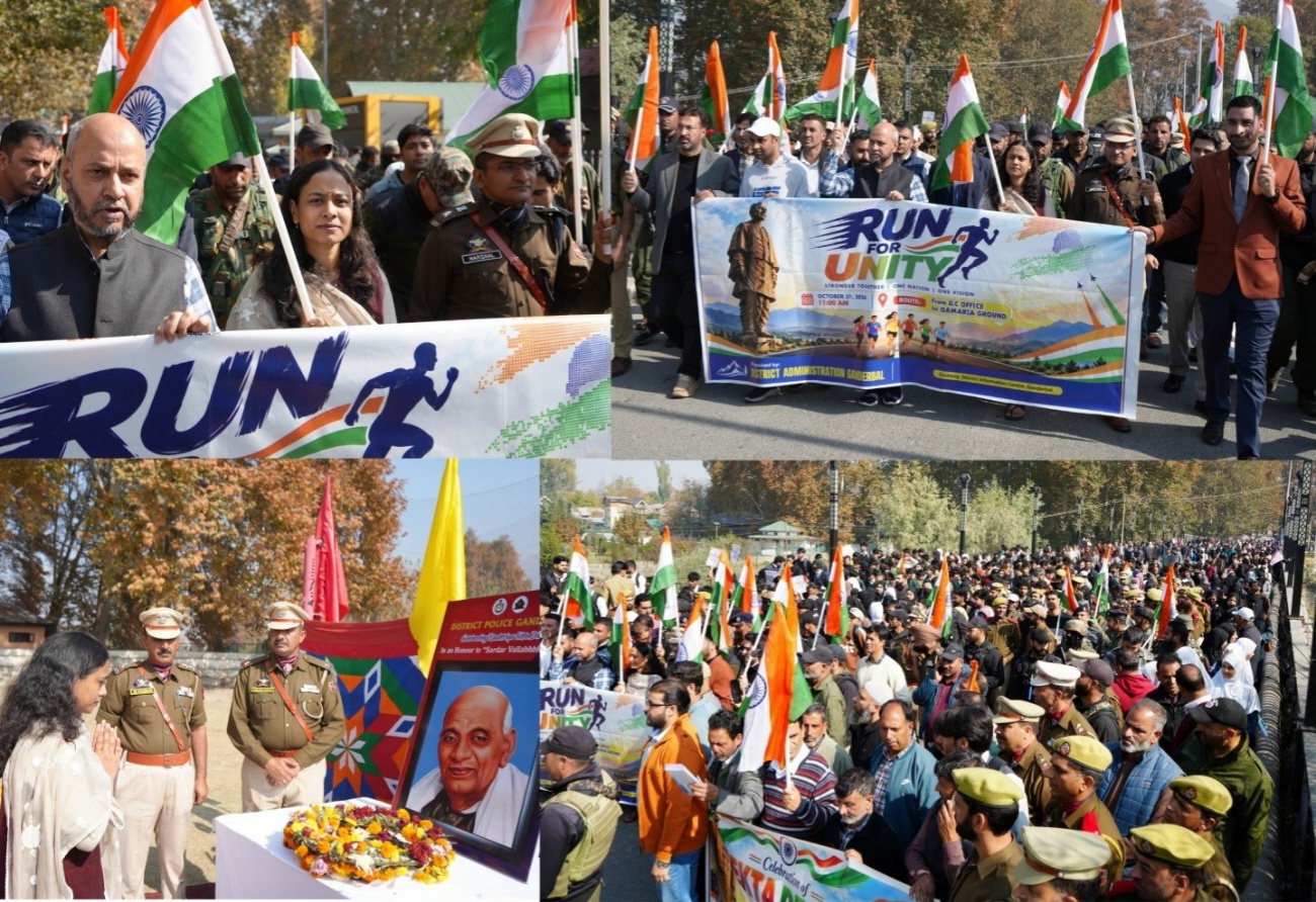 District Administration Ganderbal Observes National Unity Day with Grand ‘Run for Unity
