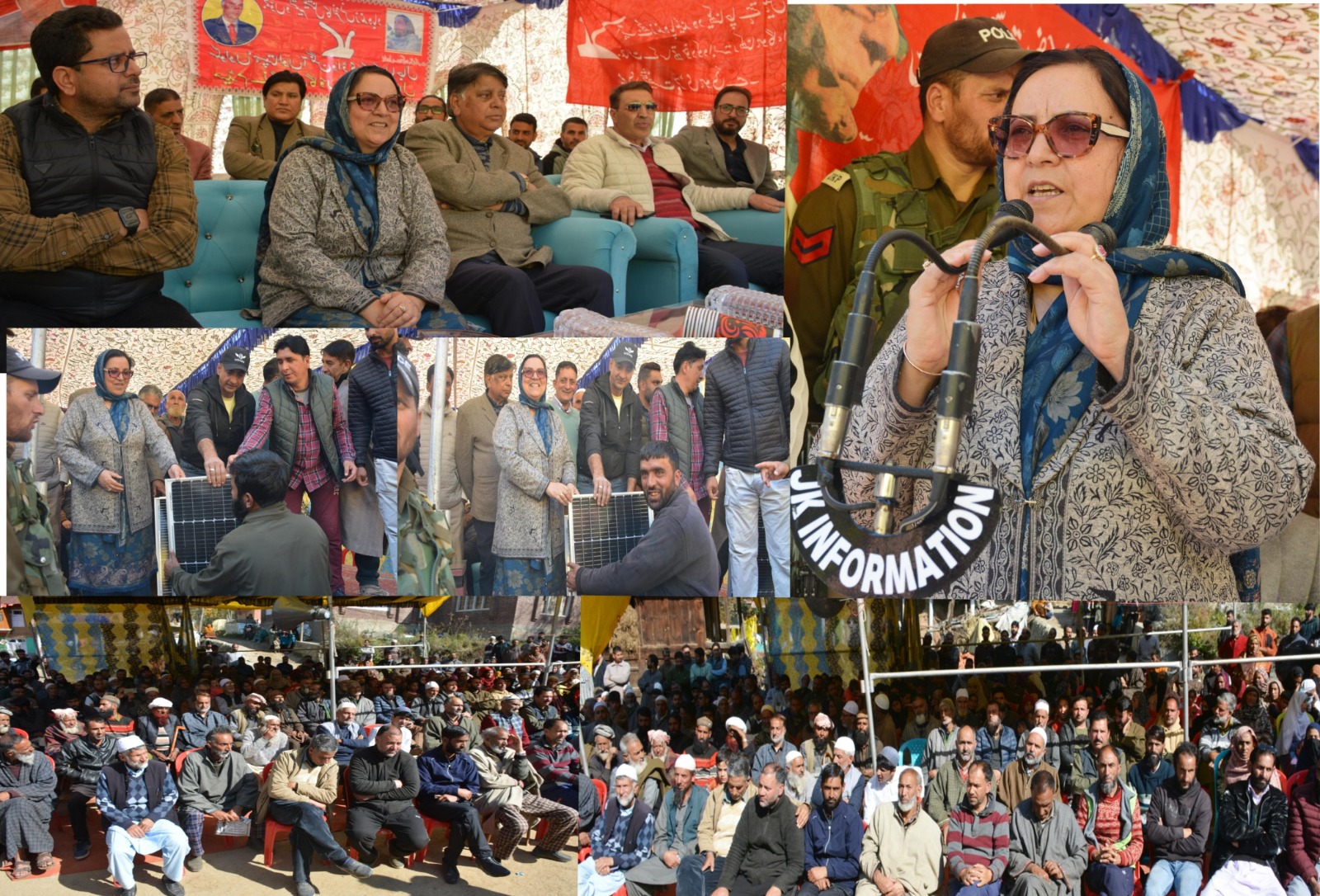 Sakeena Itoo convenes public outreach camp at Nagnard, D.H. Pora; distributes solar lights